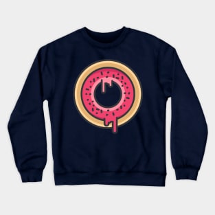 Melting Pink Cute Donut Crewneck Sweatshirt